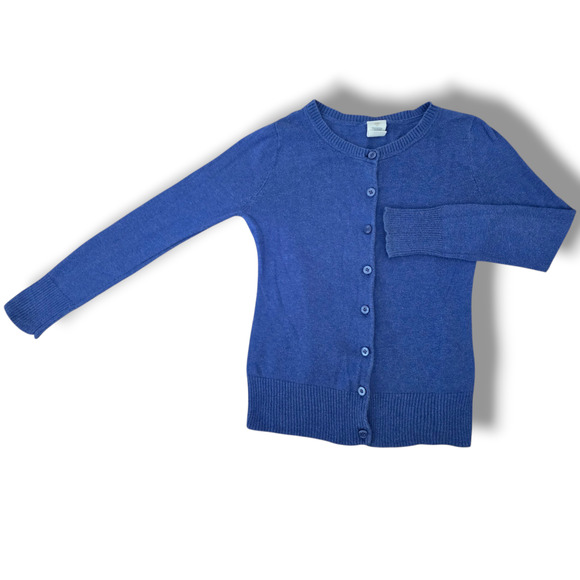 Tucker + Tate Girls 7/8 Cardigan Sweater Royal Blue 100% Cotton Lightweight - Picture 2 of 4